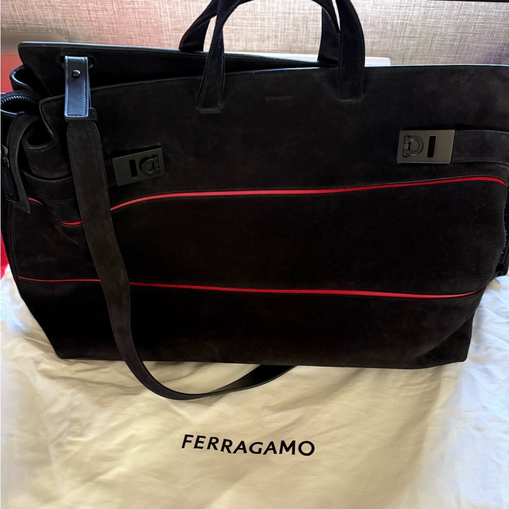 Salvatore Ferragamo Black Leather Detail